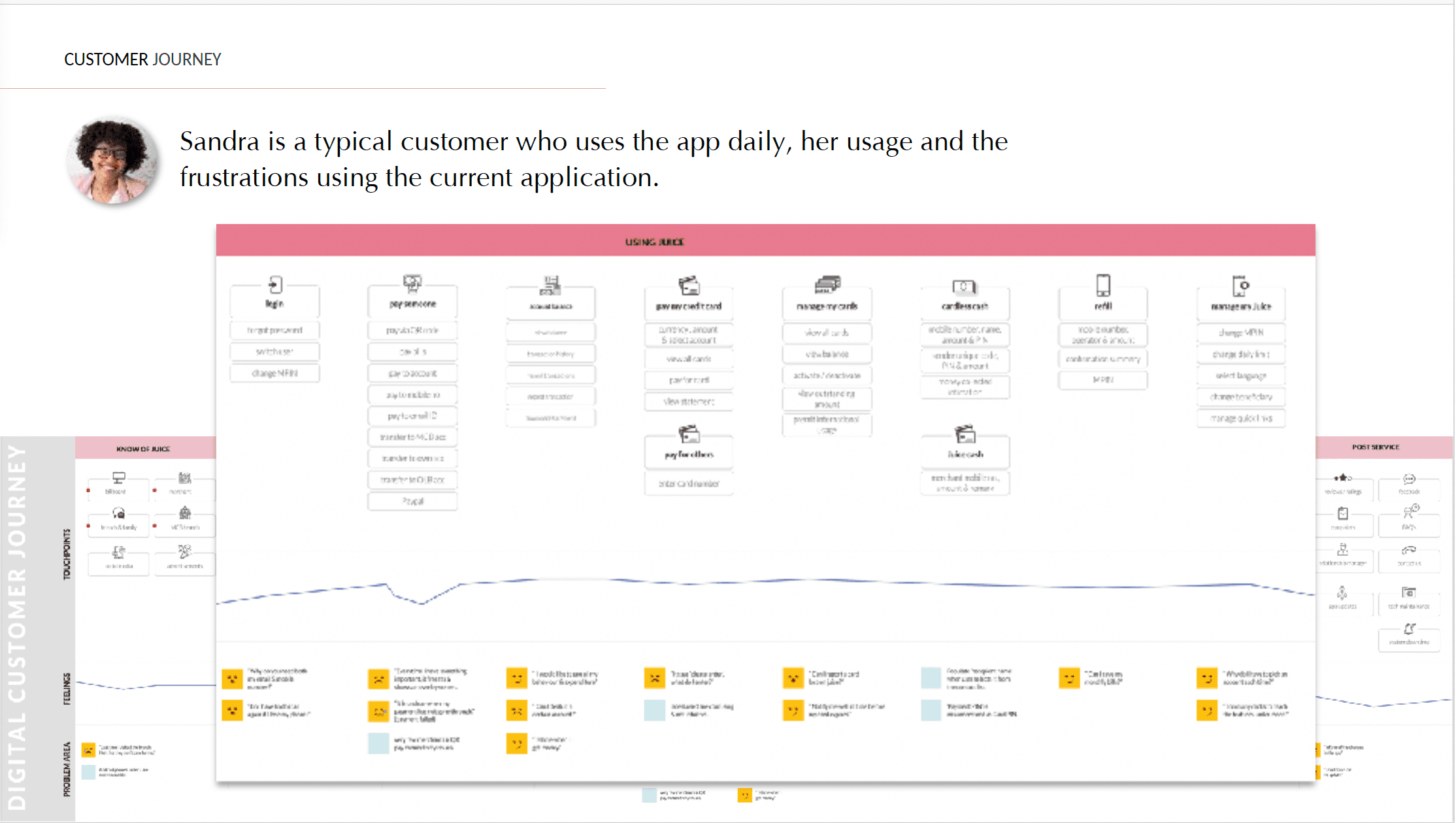 Analysis of user frustration points from the research
